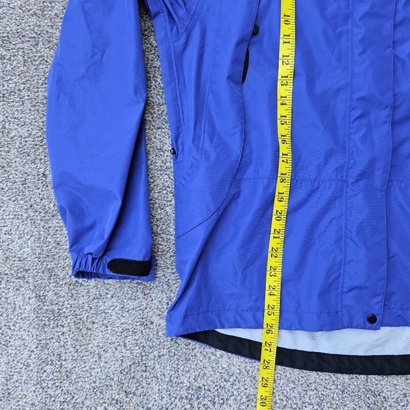 LL Bean Blue Hooded Raincoat Lightweight Outdoor Jacket Misses Womens Medium - Picture 7 of 16